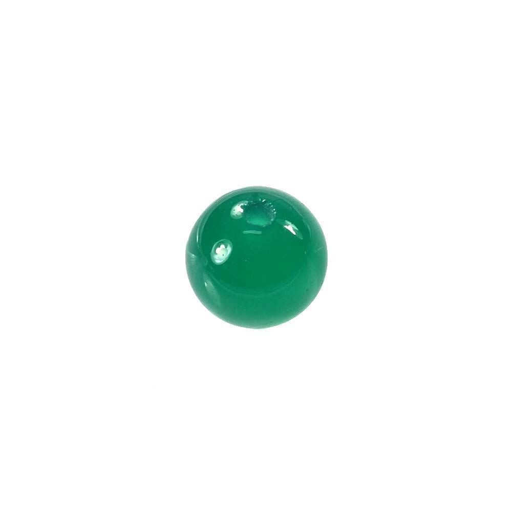 GREEN ONYX PLAIN ROUND BALL (DARK)(CLEAN) (H/D_0.75) 5.00X5.00 MM 0.96 Cts.