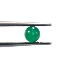 GREEN ONYX PLAIN ROUND BALL (DARK)(CLEAN) (H/D_0.75) 5.00X5.00 MM 0.96 Cts.