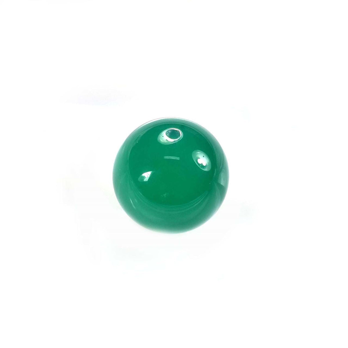 GREEN ONYX PLAIN ROUND BALL (DARK)(CLEAN)(H/D_0.75) 10.00X10.00 MM 6.98 Cts.