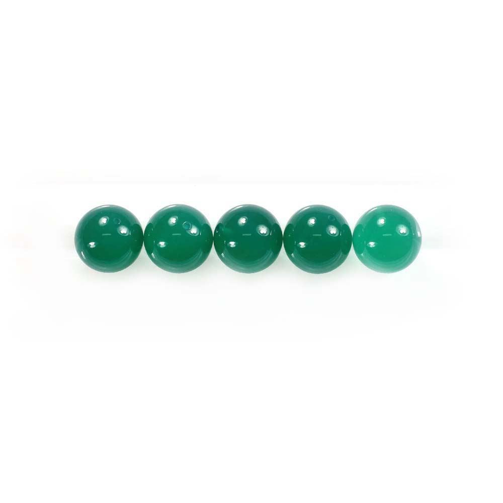 GREEN ONYX PLAIN ROUND BALL (DARK)(CLEAN)(H/D_0.75) 10.00X10.00 MM 6.98 Cts.