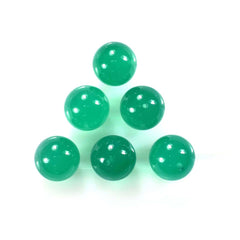 GREEN ONYX PLAIN ROUND BALL (LIGHT)(CLEAN)(H/D_0.75) 10.00X10.00 MM 6.96 Cts.