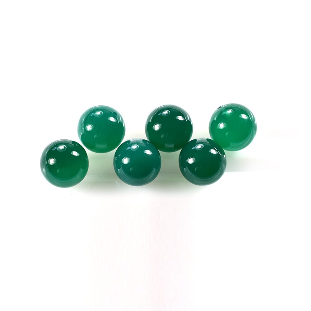 GREEN ONYX PLAIN ROUND BALL (H/D_0.75) (DARK)(MILKY) 10.00X10.00 MM 6.63 Cts.