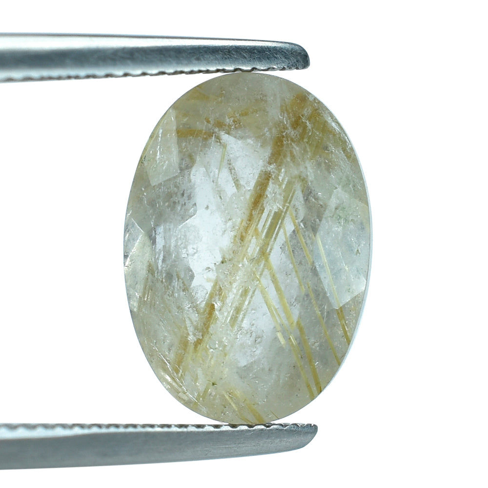 GOLDEN RUTILE QUARTZ CUT OVAL 14X10MM 5.56 Cts.