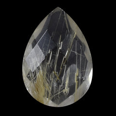 GOLDEN RUTILE QUARTZ BRIOLETTE PEAR 10X7MM 1.41 Cts.