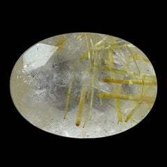 GOLDEN RUTILE QUARTZ CUT OVAL 7X5MM 0.80 Cts.