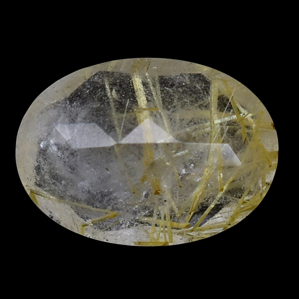 GOLDEN RUTILE QUARTZ CUT OVAL 7X5MM 0.80 Cts.
