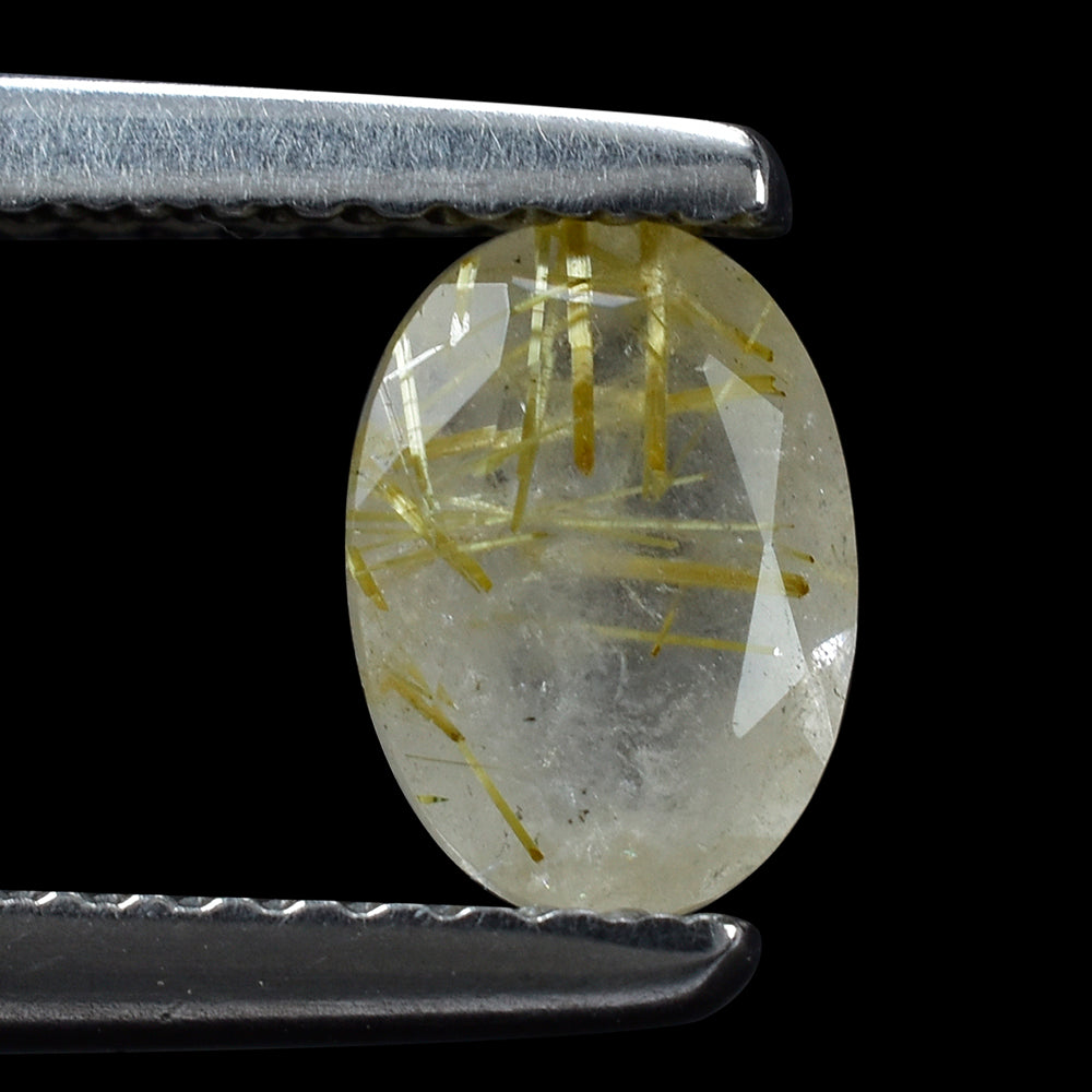 GOLDEN RUTILE QUARTZ CUT OVAL 7X5MM 0.80 Cts.