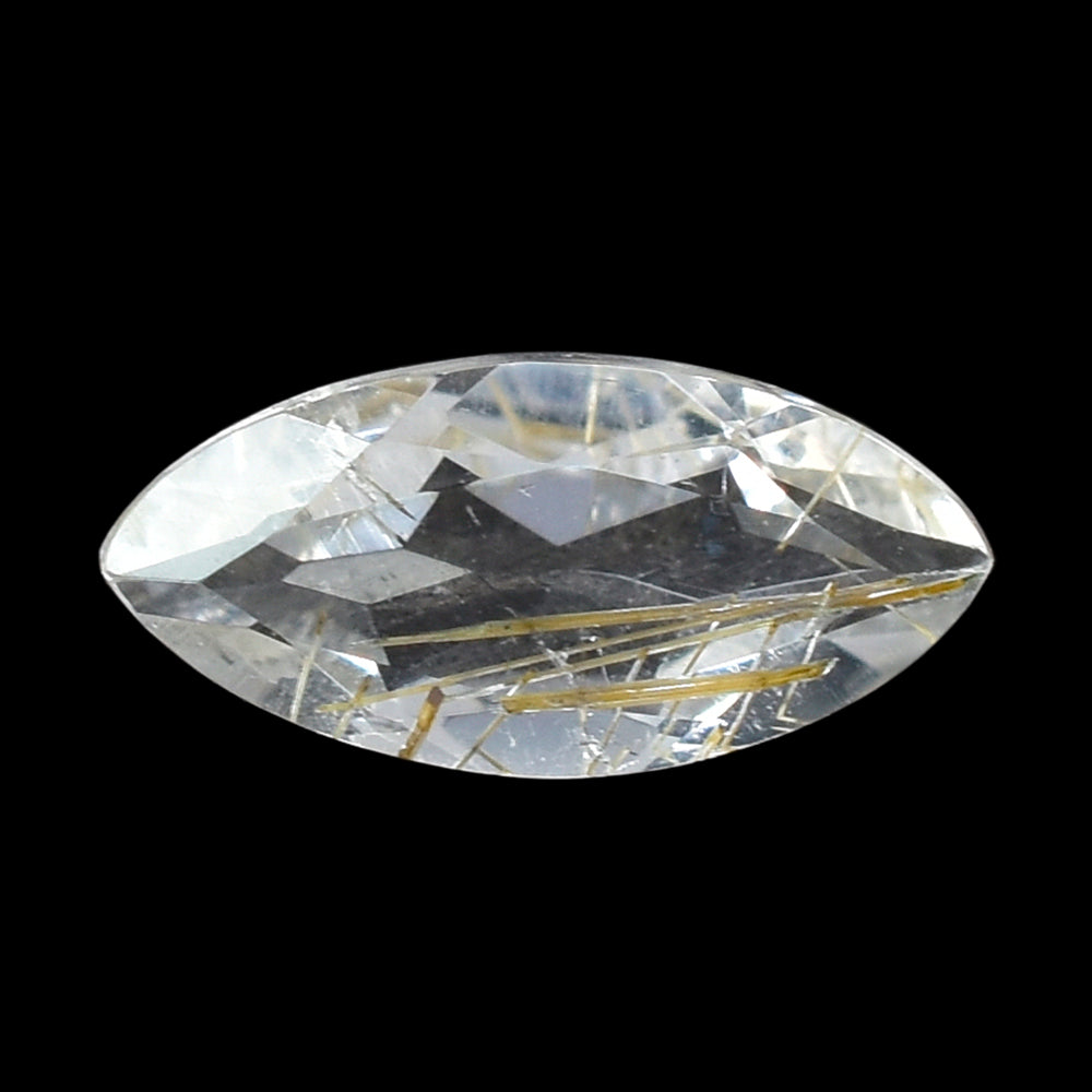 GOLDEN RUTILE QUARTZ CUT MARQUISE 8X4MM 0.45 Cts.