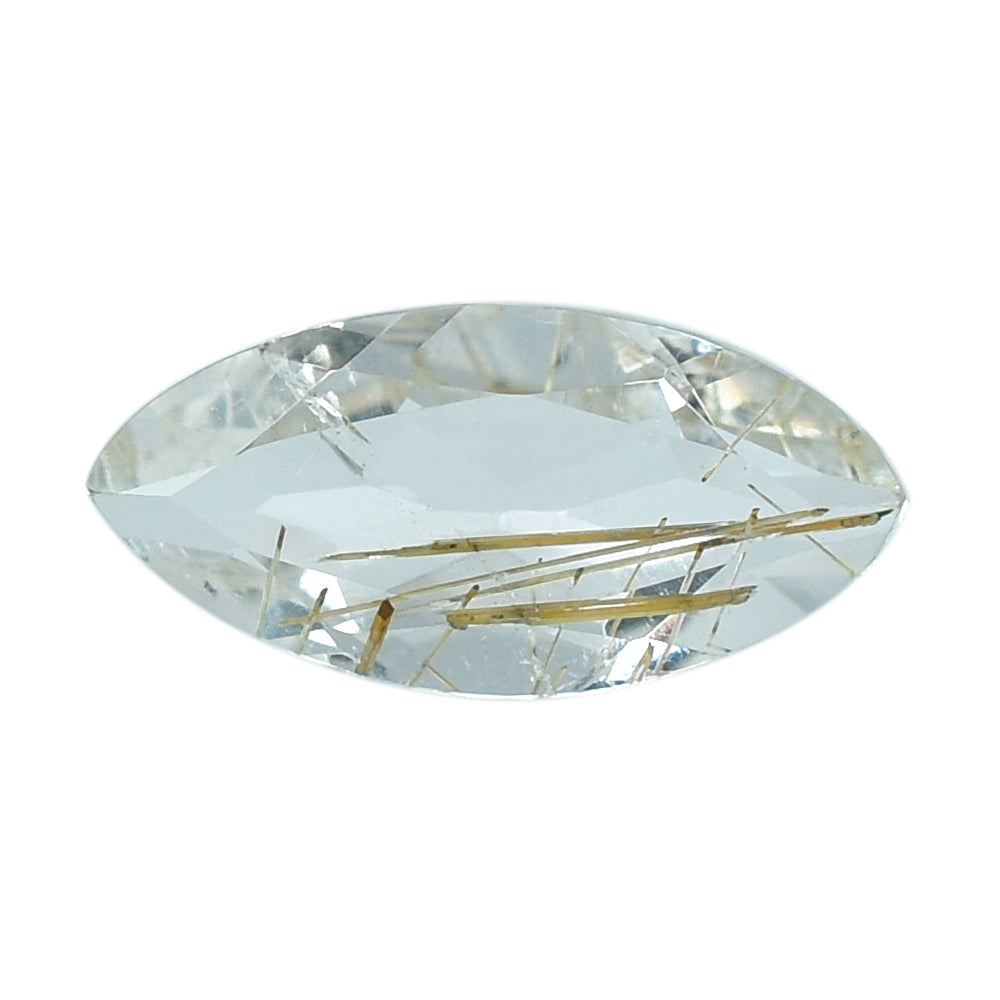 GOLDEN RUTILE QUARTZ CUT MARQUISE 8X4MM 0.45 Cts.