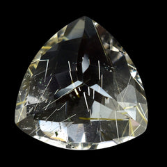 GOLDEN RUTILE QUARTZ CHECKER CUT TRILLION 14MM 8.00 Cts.
