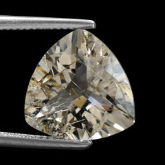 GOLDEN RUTILE QUARTZ CHECKER CUT TRILLION 14MM 8.00 Cts.