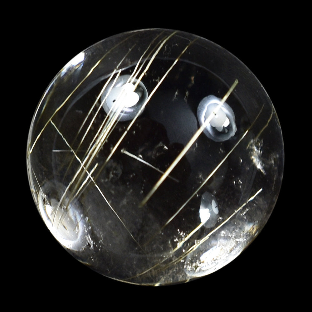 GOLDEN RUTILE QUARTZ ROUND CAB 16MM 15.15 Cts.