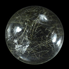 GOLDEN RUTILE QUARTZ ROUND CAB 15MM 9.80 Cts.