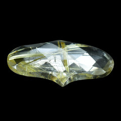 GOLDEN RUTILE QUARTZ ROSE CUT FANCY CAB 22X16MM 8.13 Cts.