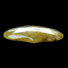 GOLDEN RUTILE QUARTZ ROSE CUT FANCY CAB 22X16MM 8.15 Cts.