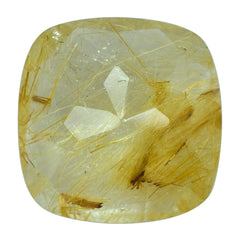 GOLDEN RUTILE QUARTZ CUT CUSHION 14MM 10.26 Cts.