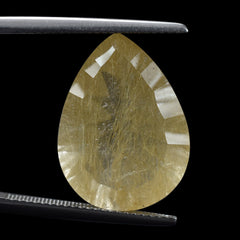 GOLDEN RUTILE QUARTZ CONCAVE CUT PEAR 20X15MM 14.23 Cts.