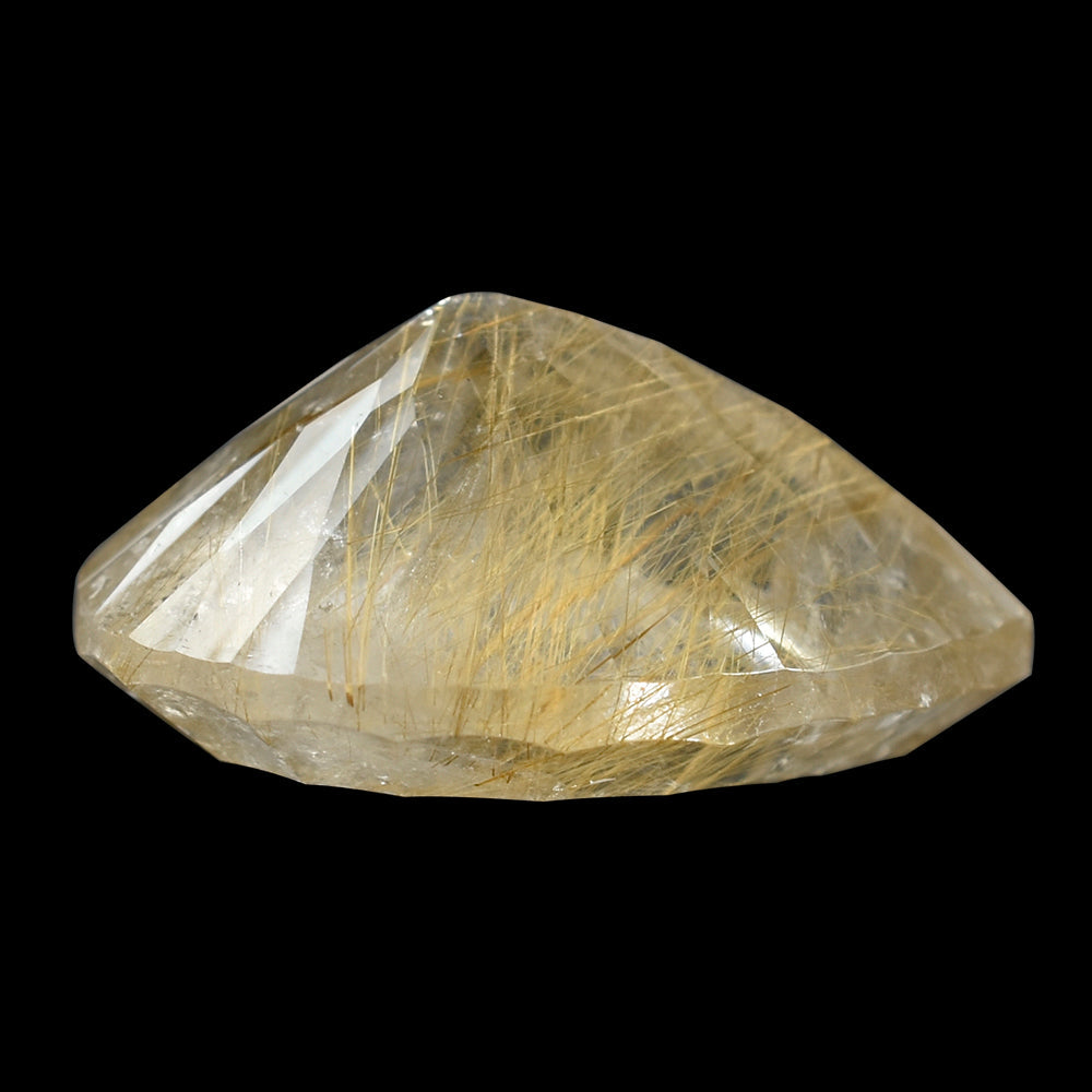GOLDEN RUTILE QUARTZ CONCAVE CUT PEAR 20X15MM 14.18 Cts.