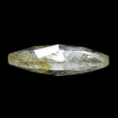 GOLDEN RUTILE QUARTZ ROSE CUT BRIOLETTE IRREGULAR CUSHION 12X8MM 2.34 Cts.