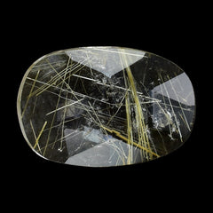 GOLDEN RUTILE QUARTZ ROSE CUT BRIOLETTE IRREGULAR CUSHION 12X8MM 2.34 Cts.