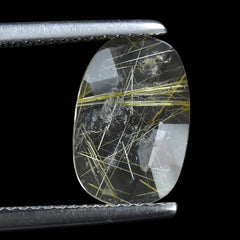 GOLDEN RUTILE QUARTZ ROSE CUT BRIOLETTE IRREGULAR CUSHION 12X8MM 2.34 Cts.