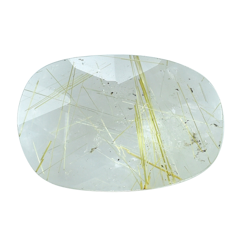 GOLDEN RUTILE QUARTZ ROSE CUT BRIOLETTE IRREGULAR CUSHION 12X8MM 2.34 Cts.