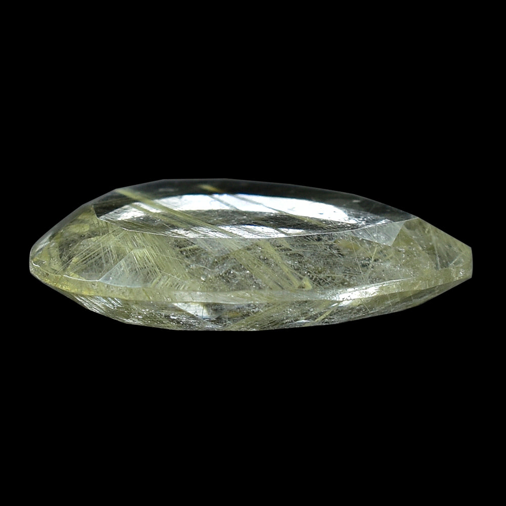 GOLDEN RUTILE QUARTZ BOTH SIDE TABLE CUT PEAR 22MM 17.95 Cts.