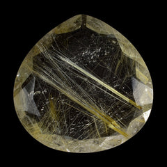 GOLDEN RUTILE QUARTZ BOTH SIDE TABLE CUT PEAR 22MM 17.95 Cts.