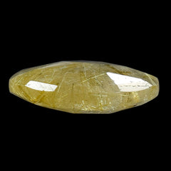 GOLDEN RUTILE QUARTZ ROSE CUT BRIOLETTE ROUND 12MM 3.73 Cts.