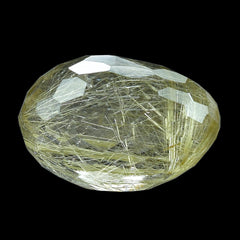 GOLDEN RUTILE QUARTZ IRREGULAR FACET OLIVE 15X12MM 13.59 Cts.