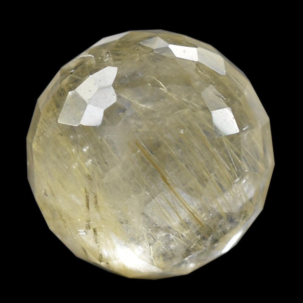 GOLDEN RUTILE QUARTZ FACET BALLS 8MM 5.66 Cts.