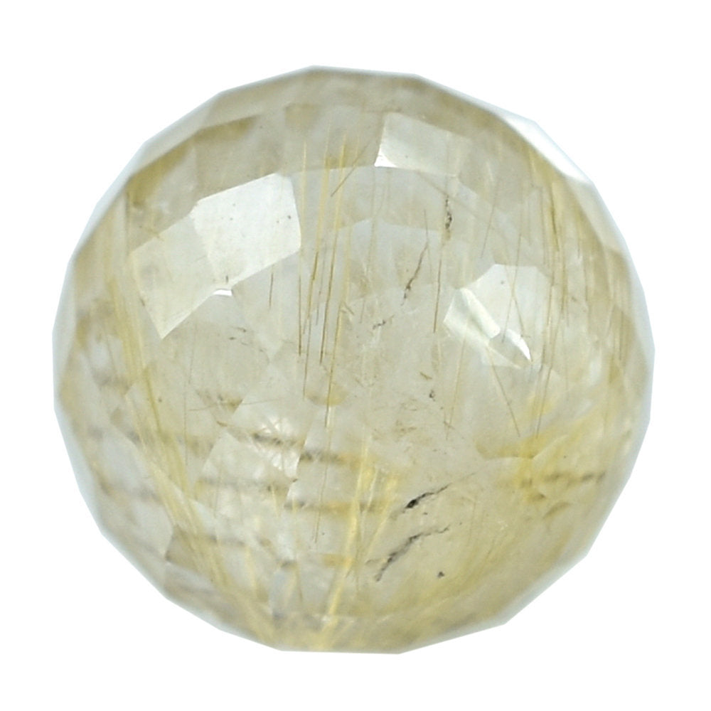 GOLDEN RUTILE QUARTZ FACET BALLS 8MM 5.66 Cts.