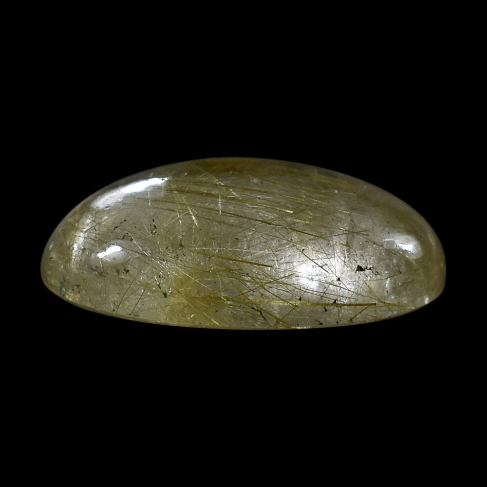 GOLDEN RUTILE QUARTZ OVAL CAB 14X10MM 5.04 Cts.