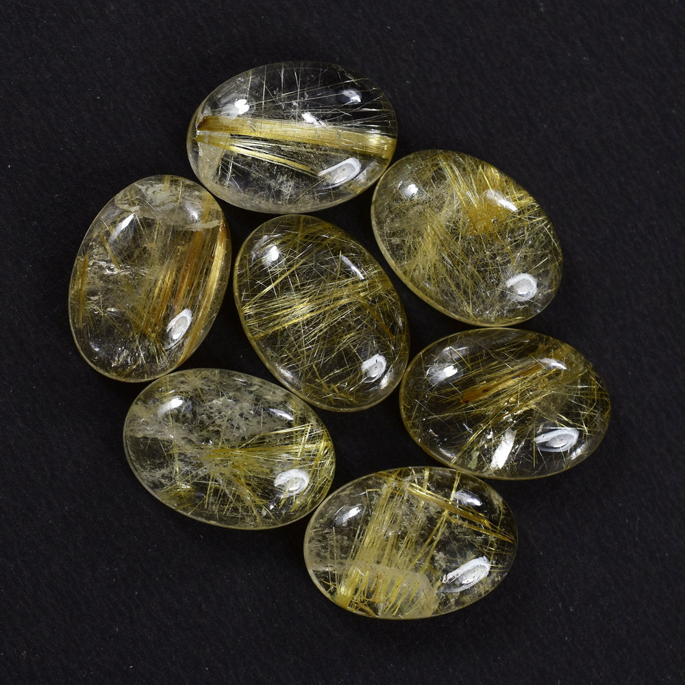 GOLDEN RUTILE QUARTZ OVAL CAB 14X10MM 5.04 Cts.