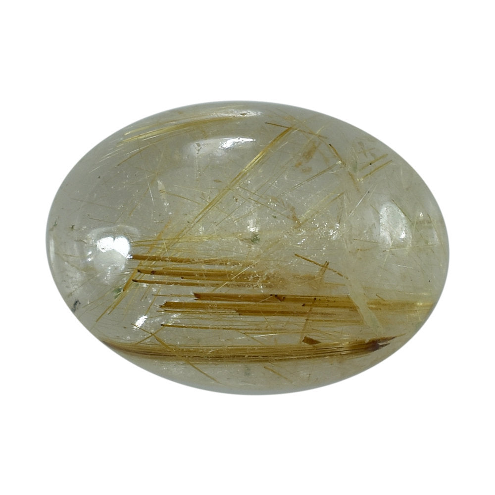 GOLDEN RUTILE QUARTZ OVAL CAB 14X10MM 5.04 Cts.