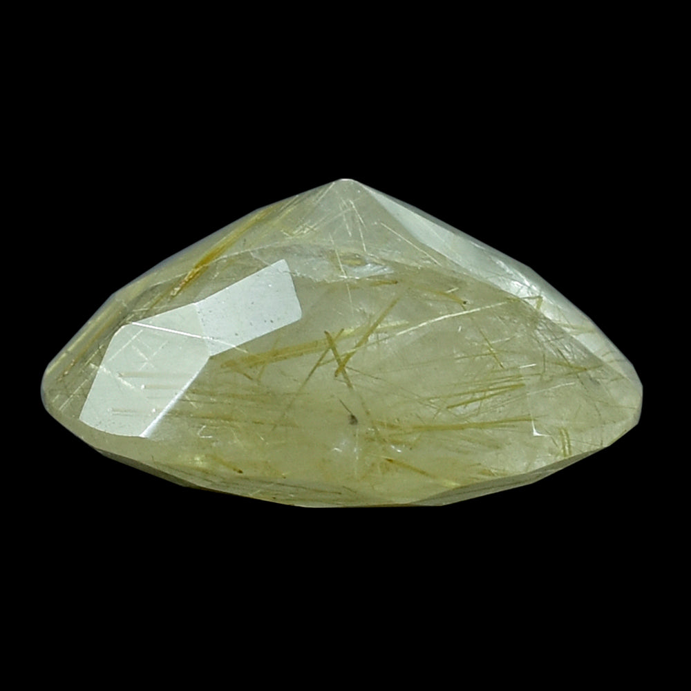 GOLDEN RUTILE QUARTZ CUT ROUND 15MM 8.98 Cts.