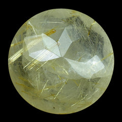 GOLDEN RUTILE QUARTZ CUT ROUND 15MM 8.98 Cts.