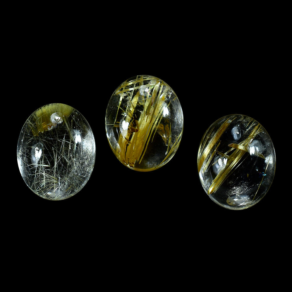 GOLDEN RUTILE QUARTZ OVAL CAB (SUPER) 10X8MM 2.61 Cts.