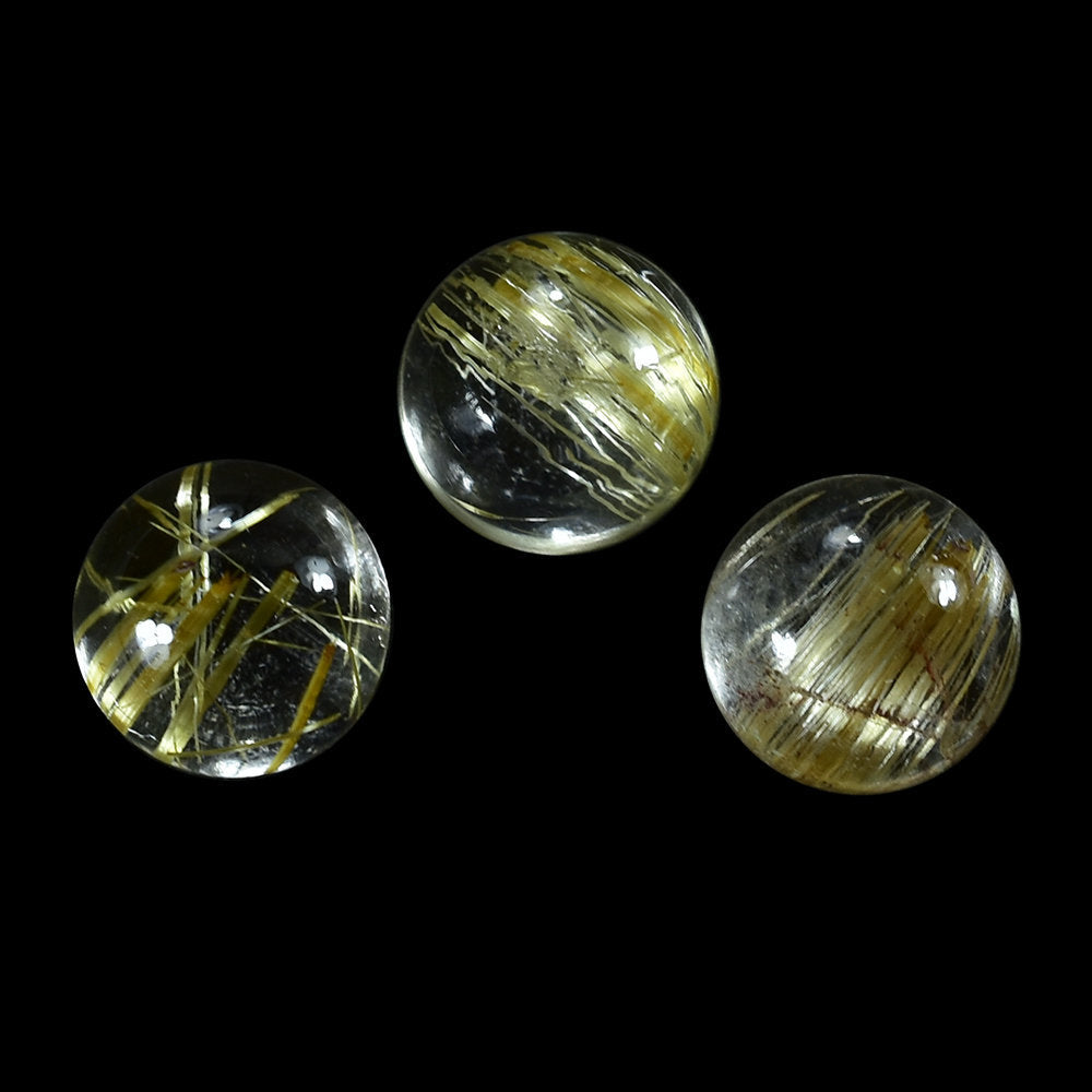 GOLDEN RUTILE QUARTZ ROUND CAB (SUPER) 6MM 0.99 Cts.