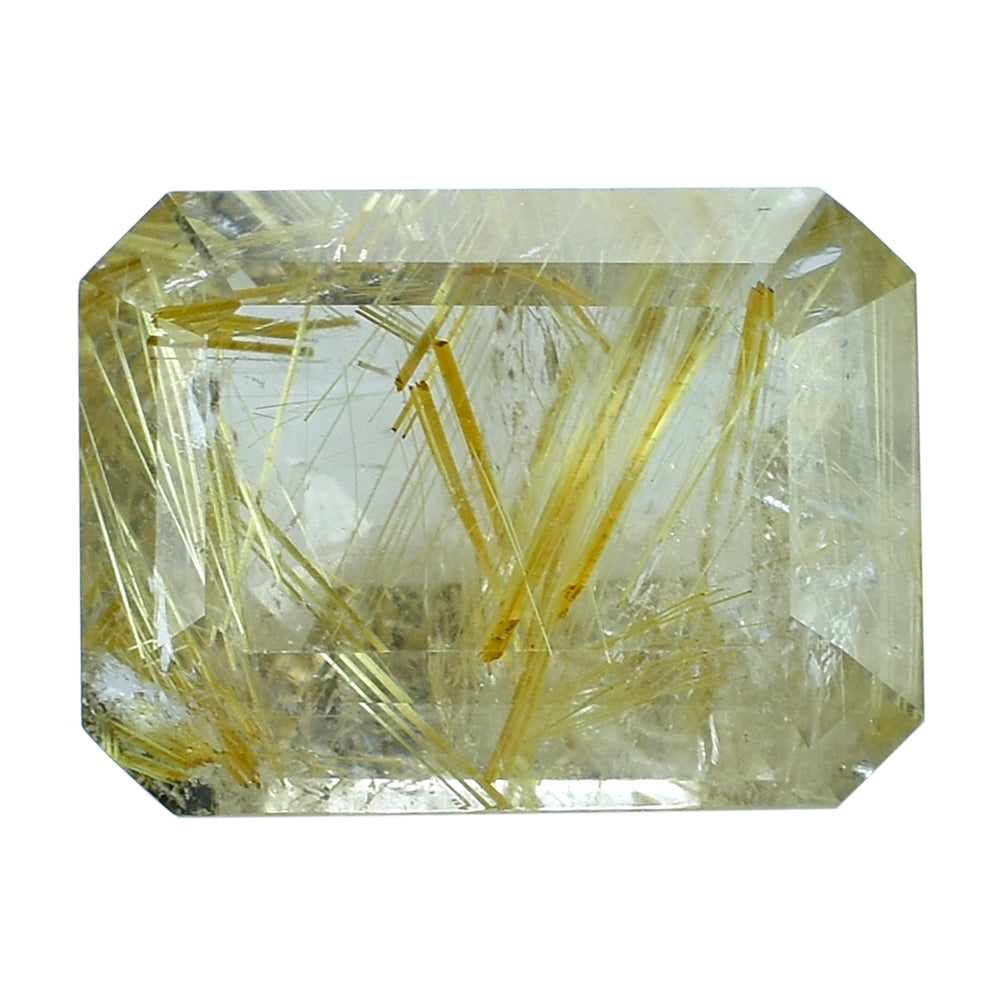GOLDEN RUTILE QUARTZ CUT OCTAGON 16X12MM 10.72 Cts.
