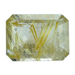 GOLDEN RUTILE QUARTZ CUT OCTAGON 16X12MM 10.72 Cts.