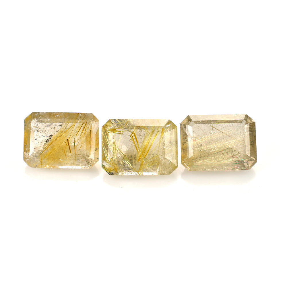 GOLDEN RUTILE QUARTZ CUT OCTAGON 16X12MM 10.72 Cts.