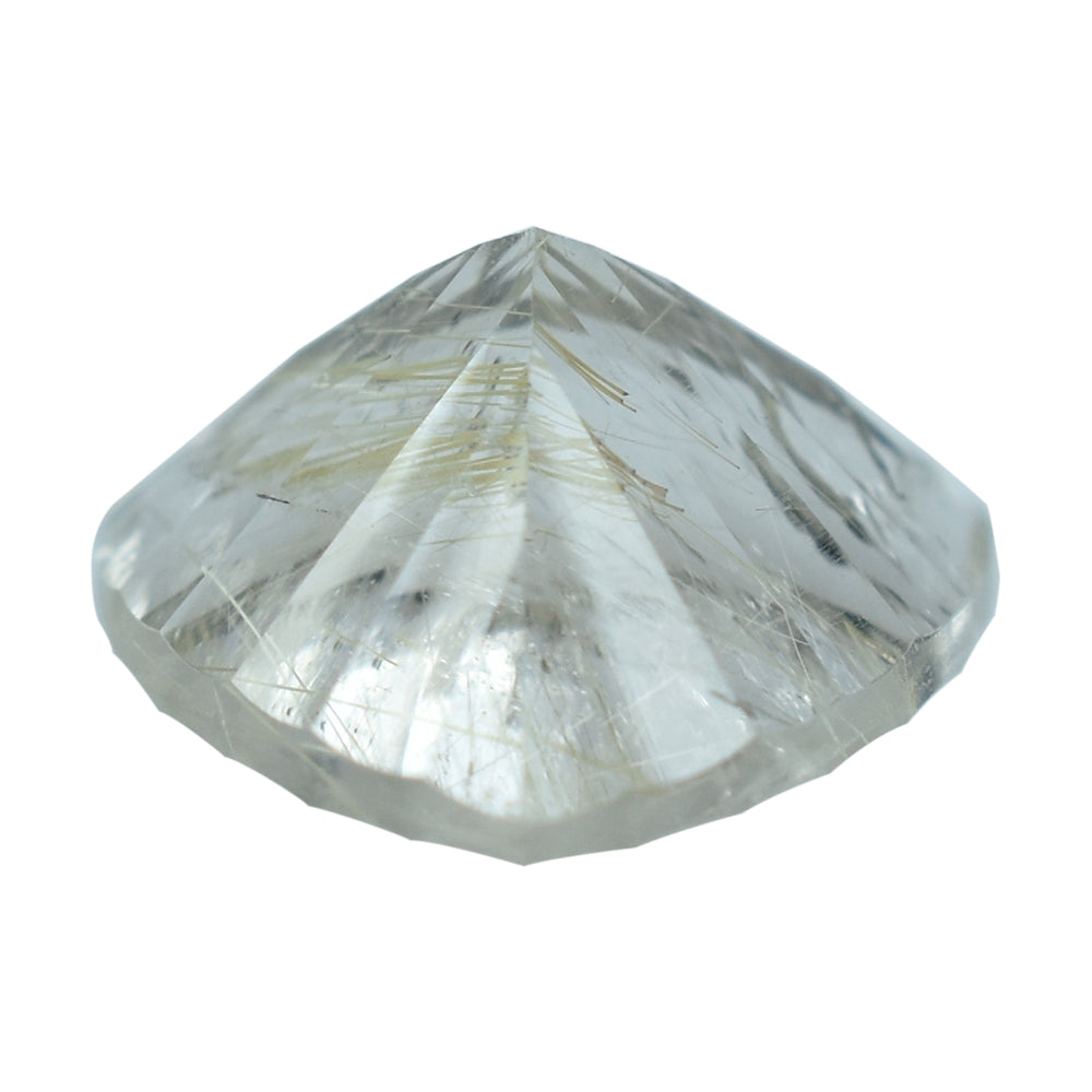 GOLDEN RUTILE QUARTZ CONCAVE CUT TRILLION 14MM 8.40 Cts.