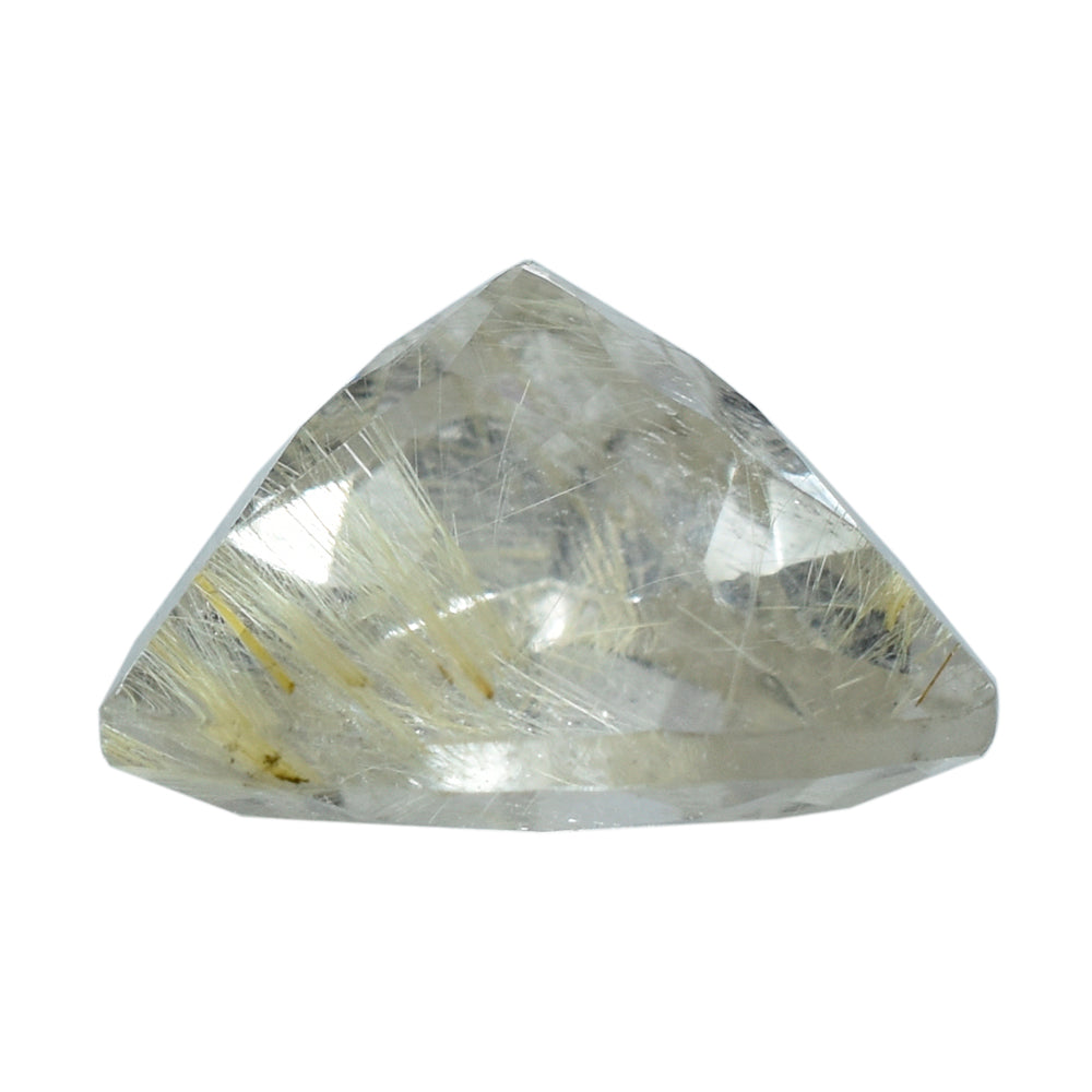 GOLDEN RUTILE QUARTZ CUT TRILLION 14MM 8.18 Cts.