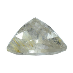 GOLDEN RUTILE QUARTZ CUT TRILLION 14MM 8.18 Cts.