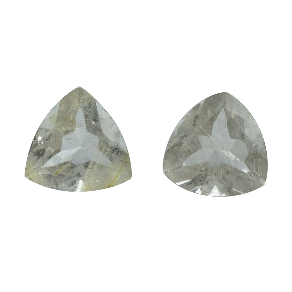 GOLDEN RUTILE QUARTZ CUT TRILLION 14MM 8.18 Cts.