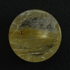 GOLDEN RUTILE QUARTZ PLAIN ROUND CAB 14MM 10.90 Cts.
