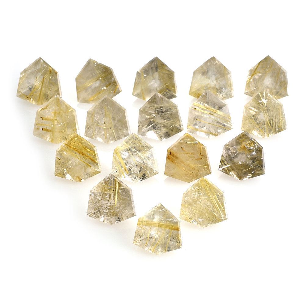 GOLDEN RUTILE QUARTZ FANCY TRILLION (GOLDEN/SI) 12X12MM 4.42 Cts.