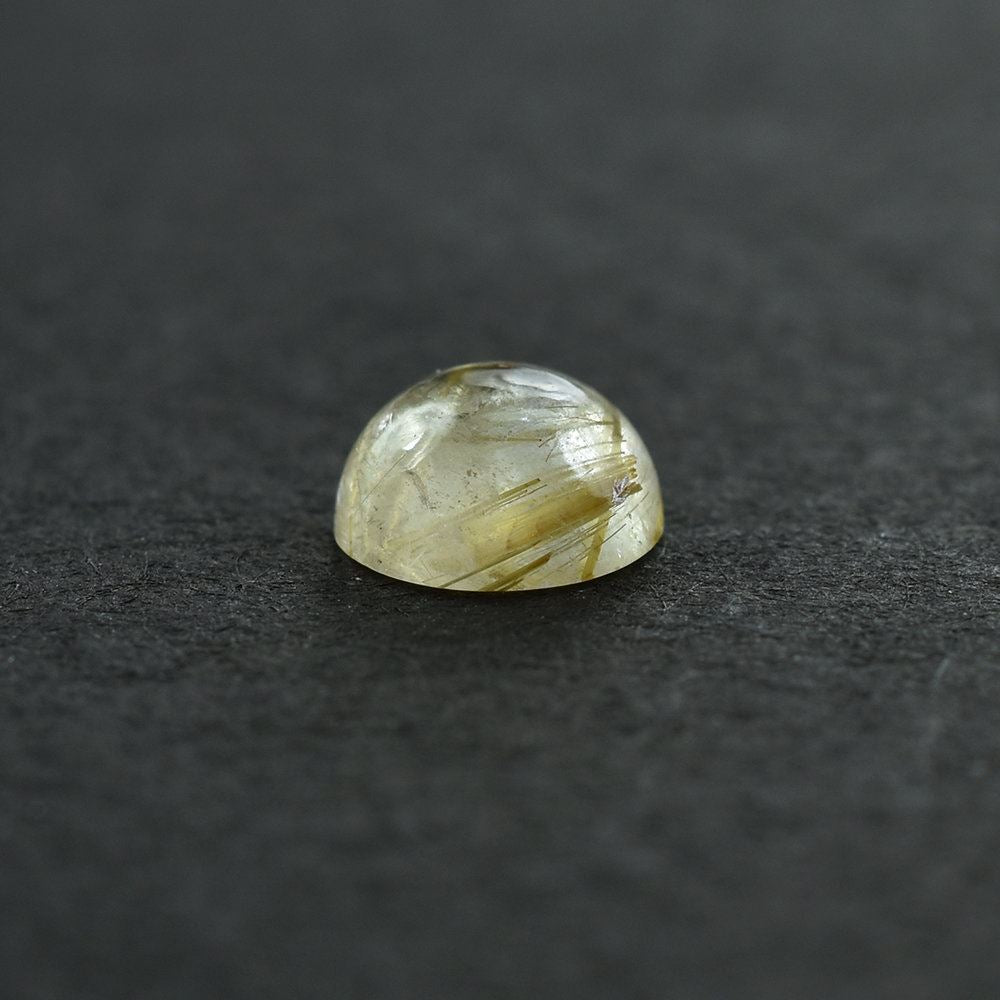 GOLDEN RUTILE QUARTZ PLAIN ROUND CAB 5MM 0.49 Cts.