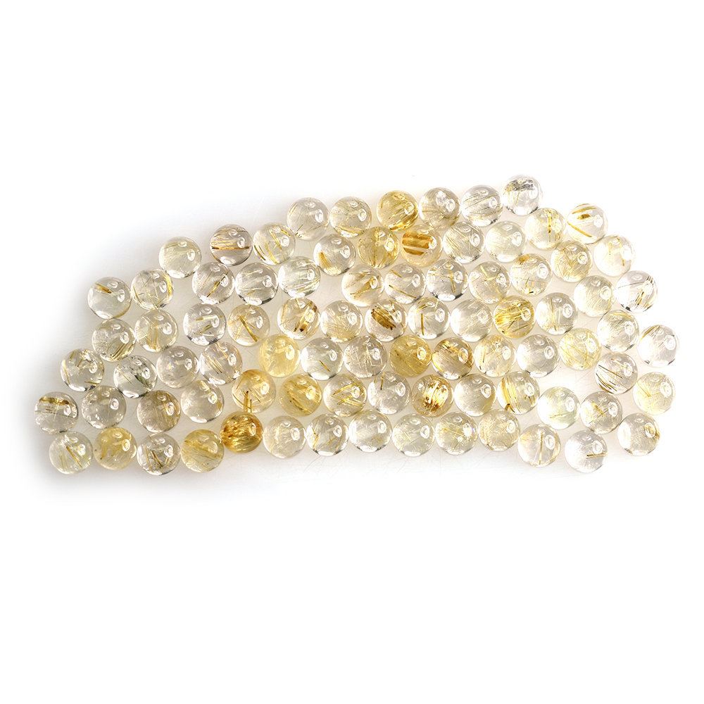 GOLDEN RUTILE QUARTZ PLAIN ROUND CAB 5MM 0.49 Cts.